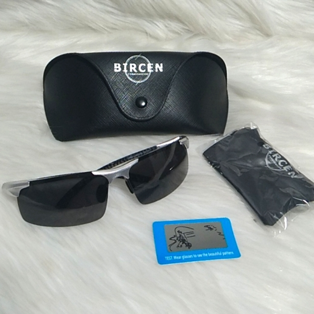 NWT Bircen Sunglasses Polarized UV Protection Etc